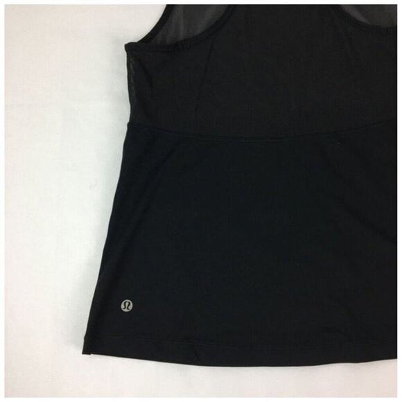 Lululemon Half-Mesh Tank, Black | Size 4-6 - Picture 4 of 13